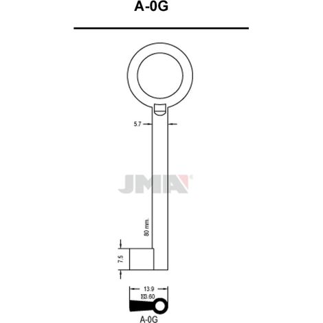 (10 u.) LLAVE EN BRUTO GORJA LATON