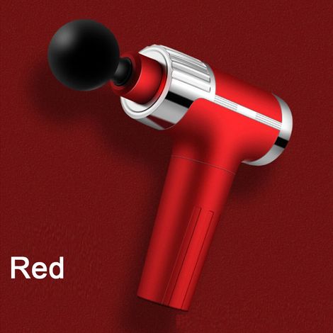 Appareil de massage à 30 vitesses, percussion, massage musculaire profond par vibrations relaxantes (rouge)-AquaForge