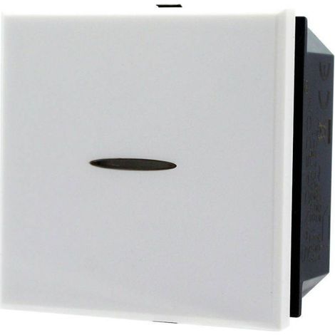 Bouton Axial 1p 2m 16a Blanc Compatible Bticino Axolute (1/2)
