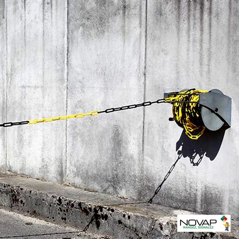 Dérouleur de chaîne 10m x Ø 6mm Jaune/Noir - 1360068