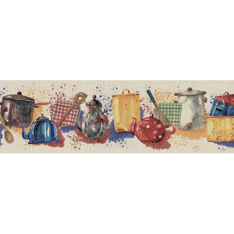 Tappeto Passatoia Cucina Antiscivolo Linea Futura Pentole By Suardi, misura52x180colorePentole