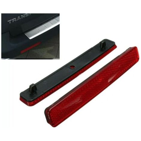 royaluxe-Catadioptres Remorque, 2 pièces OE: 7E0945105 7E0945106 Lumière d'Assemblage de Réflecteur de Pare-chocs Arrière pour T5 Transporter 2003-2011(rouge) (1/4)