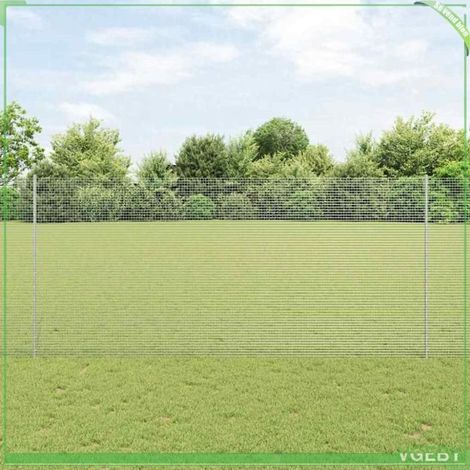Kit clôture acier gris 5 x 1,4 m avec 88 poteaux et vis - finition poudrée anti-rouille (1/5)