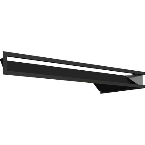 Eck-Lüftungsgitter LUFT links 80x40x9 schwarz Slim (1/5)