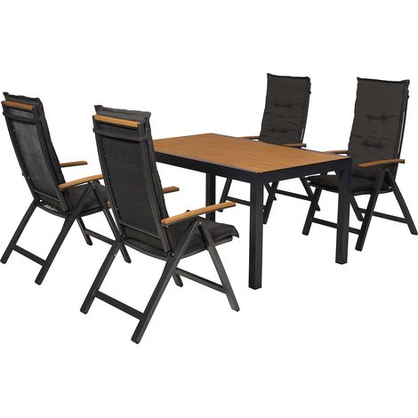 Itanos Set 5tlg Alu/Kunststoff Tisch 150 x 90cm