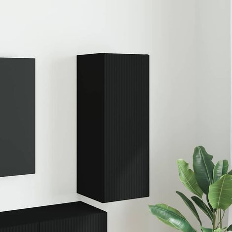 TV-Wandschrank Schwarz 30 x 31 x 80 cm Holzwerkstoff