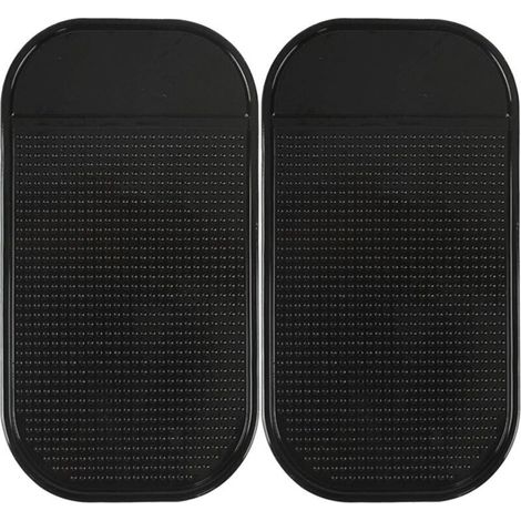 2 Pièces Tapis Antidérapant Voiture Tableau de Bord,Auto-Adhésif Tapis Intérieur de Voiture en Gel de Silicone Lavable Réutilisable pour Téléphone Portable, Clés, Pièces de Monnaie (13.8X 7.8cm) (1/4)