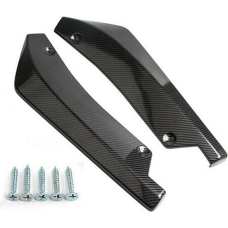 Diffuseur de pare-chocs arrière en fibre de carbone, spoiler universel pour voiture, lèvre de bouclier auto, séparateur d'angle, garniture décorative (1/5)