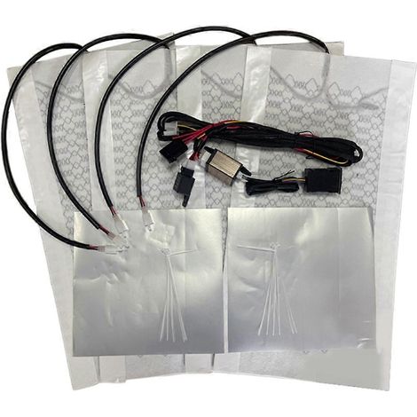 Kit universel de chauffage de siège auto intégré, compatible avec 2 sièges, coussins chauffants 12 V (1/4)
