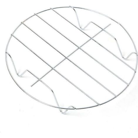Grille ronde en acier inoxydable 23 cm Support universel pour micro ondes, four, barbecue et réfrigérateur Accessoire de cuisson multifonction (1/5)