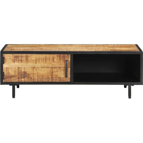 Maison Exclusive - Tavolino da Salotto 105x50x35 cm in Legno di Mango Grezzo (1/5)