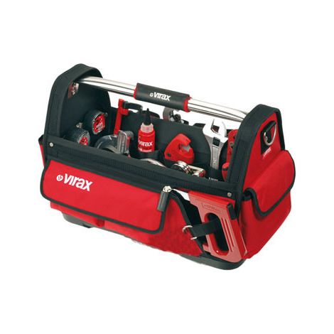 Virax – Sac à outils textile 15 kg – Tissu 1200 deniers – Soute rigide et résistante à l’eau – Rangement scie à métaux