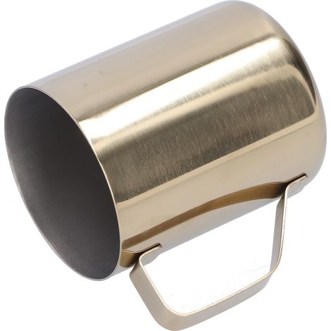 Kaffeebecher aus Edelstahl 304 mit Henkel, Trinkgefäß für Hausbar und Restaurant, Gold (1/5)