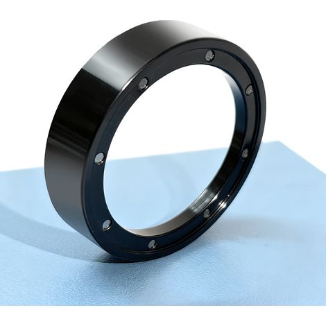 58 mm NoirAnneau de réception de poudre magnétique à huit aimants avec anneau anti-éclaboussures magnétique, accessoires pour récepteur et distributeur de poudre 51/53/58 mm (1/4)