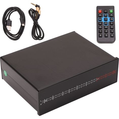 Analyseur de spectre audio LED VU-mètre à deux canaux avec télécommande, niveau sonore PPM, alimentation DC 5V 1A, idéal pour studio et home cinéma. (1/5)