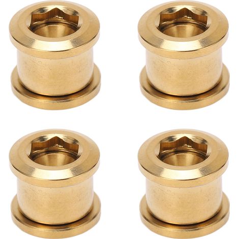 Lot de 4 vis de disque de pédalier en alliage de titane, pour vélo de montagne, couleur or. (1/5)