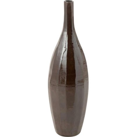 Vase Bouteille en Terre Cuite "Terra" 70cm Marron (1/3)