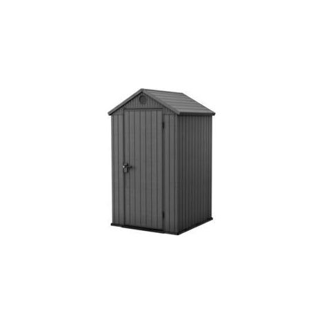 KETER Caseta de exterior Darwin 4x4 125,8x116,7x205 cm y 1,5m2 - Gris