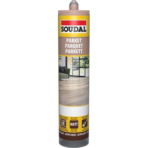 Joint Parquet - Mastic acrylique pour parquet - Soudal - 290 ml Mokka