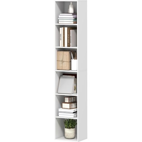 HOMCOM Libreria a 6 Ripiani, Scaffale Autoportante (1/5)