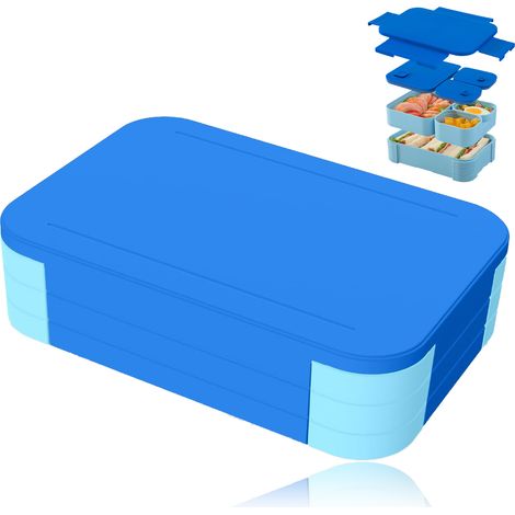 1 Boîte à déjeuner, Compartiments, Joint silicone, 1100 ml, PP sans BPA, École Bureau (1/5)