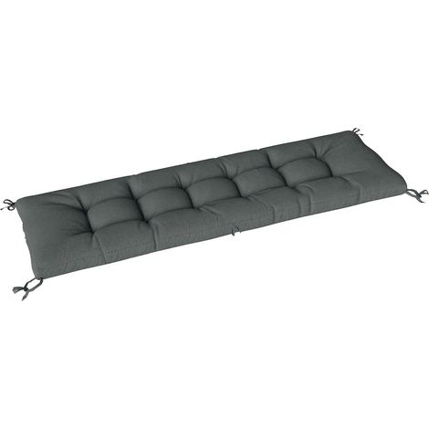 Coussin Bain de Soleil Transat Jardin AoSenYunZhou 198x65x13 cm Matelas Extérieur Déperlant UV50+ Épais Gris Foncé (1/5)