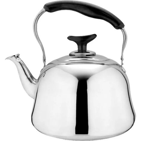 Bouilloire de cuisinière en acier inoxydable, Bouilloire à thé sifflante à induction, Bouilloire de camping (3 L) (1/5)