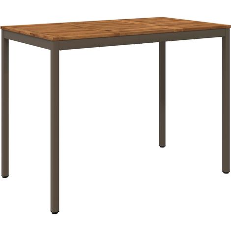 Mesa de Bar para Jardín Natural y Café 141 x 80,5 x 105 cm vidaXL