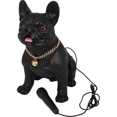 Enceinte Bluetooth Bulldog avec microphone - Puissance de 5 W - Design décoratif - Noir (1/5)