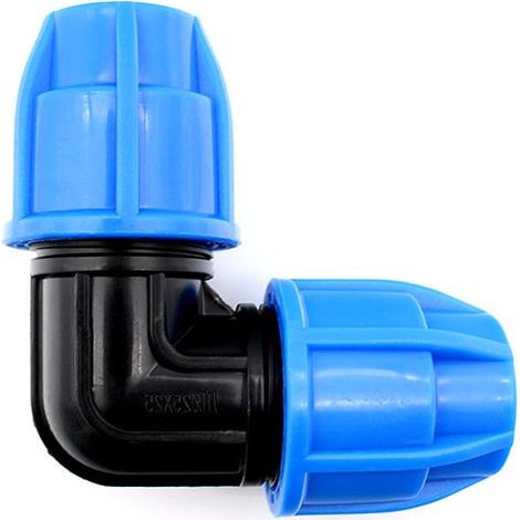 PE 25 Coude plastique égal pour tuyau polyéthylène tuyau ø 25(4 pcs) (1/4)