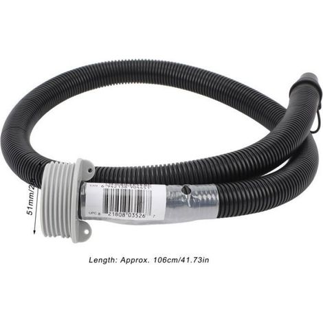 Tuyau de gonflage de spa, tuyau de tube de spa gonflable en plastique noir de 41,7 pouces pour baignoire de massage à jet d'air Z (1/4)