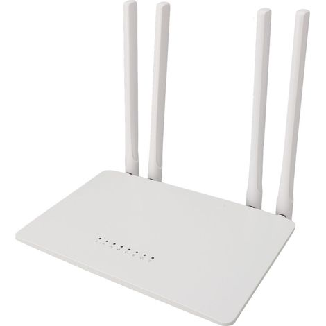Routeur sans fil AC1200 5 GHz/2,4 GHz double bande 1200 Mbps avec 4 ports Ethernet rapides et prise européenne 100-240 V (1/5)