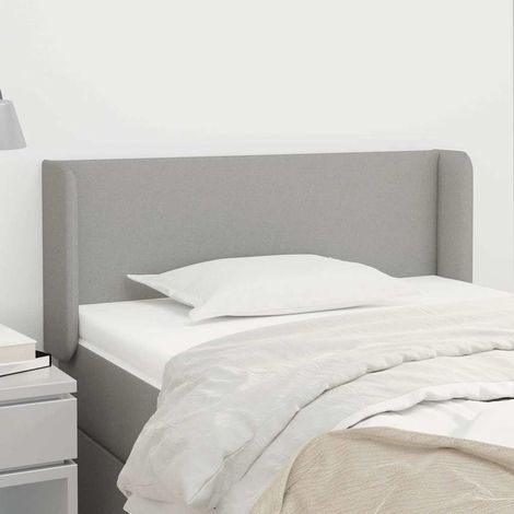 vidaXL Cabecero de tela gris claro 83x16x78/88 cm (1/5)