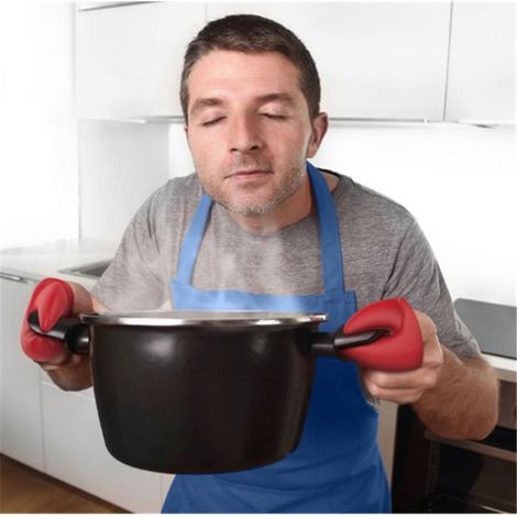 Gants De Cuisine - Silicone Épais Isotherme - Pour Poêles Et Plats Chauds - Paire (1/5)