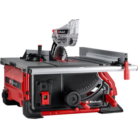 Einhell Tischkreissäge TE-TS 10 T (2000 W, 89 mm Schnitthöhe, Ø 254 mm Sägeblatt, Tischverbreiterung, Winkelanschlag, Parallelanschlag, Schiebestock, Absauganschluss)