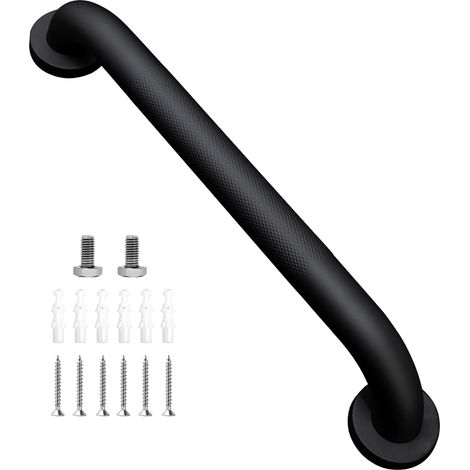 Barre d'appui pour salle de bain, barre d'appui de sécurité pour personnes âgées, barre d'appui pour baignoire, 40 cm, noire (1/5)