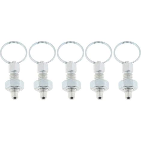 Lot de 5 pistons d'indexation non verrouillables en acier inoxydable avec anneau de traction M6 (1/5)
