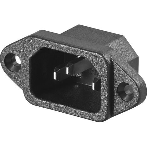 Fiche mâle IEC encastrable GOOBAY 12955, 250 V, 10 A