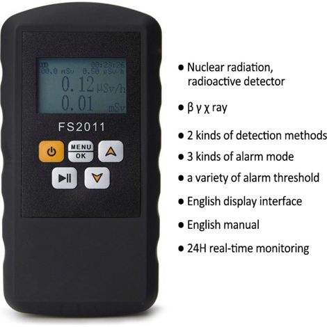Détecteur de radiations nucléaires portable, compteur Geiger radioactif en marbre, détecteur de radiations nucléaires numérique à grand écran (1/5)
