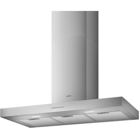 Hotte décorative murale Smeg KBCT900XE 90 cm inox cheminée 4 vitesses (1/5)