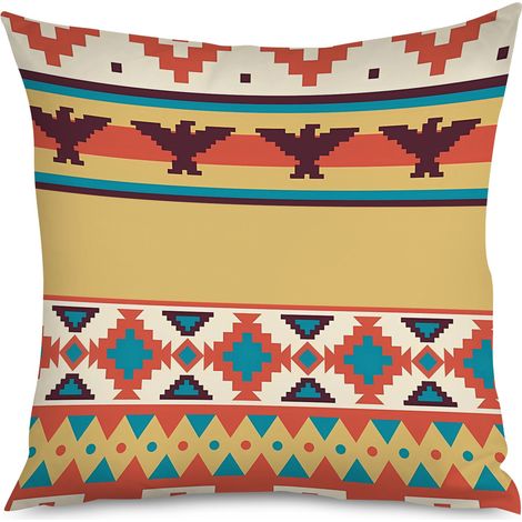 Housse de coussin motifs forêt, nature ethnique (1/5)