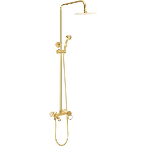Ensemble de douche, hauteur réglable, options de pulvérisation multifonctionnelles, Or (1/2)