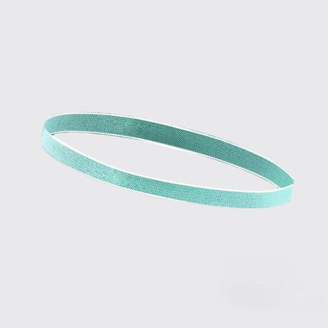 Bandeaux de sport - Lot de 2 bandeaux élastiques antidérapants pour hommes, femmes et enfants - Bandeau de football fin et antidérapant, blanc et vert (1/5)