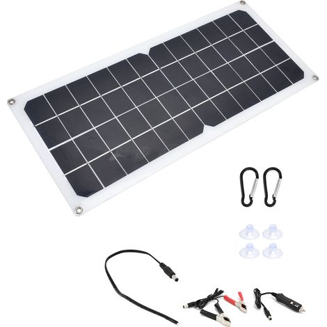 Panneau de charge solaire photovoltaïque 10 W avec deux ports USB pour camping-cars, bateaux, avions, satellites et installations spatiales (1/5)