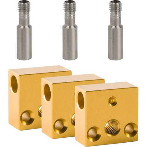 Bloc Chauffant Aluminium pour Imprimante 3d avec Gorge en Acier Inoxydable, Dissipation Thermique Rapide, Haute Conductivité, Accessoire pour DIY (1/5)