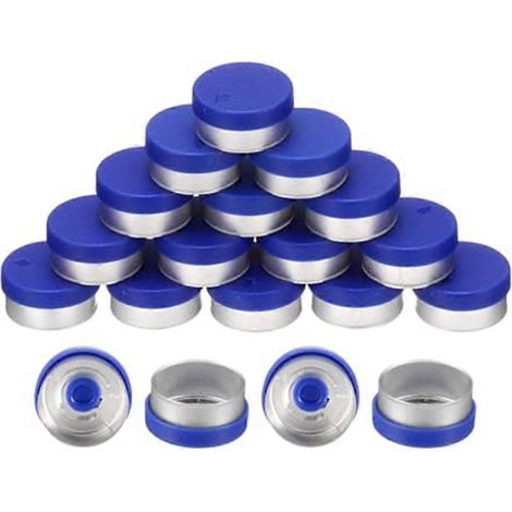 Bouchons à clapet, 200 pièces, sans bavure, bleus, 20 mm (1/5)