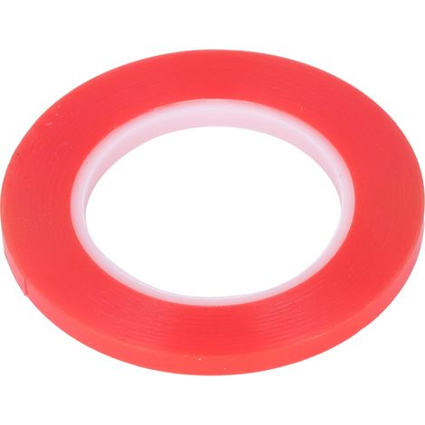 Joint adhésif double face PET en forme d'anneau, étanche, pour la fixation d'objets domestiques, rouge, 20 mm / 0,79 po (1/5)