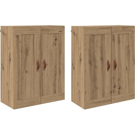 Maison Exclusive - Mueble de pared 2 pcs Roble artesanal 69,5 x 3 (1/5)