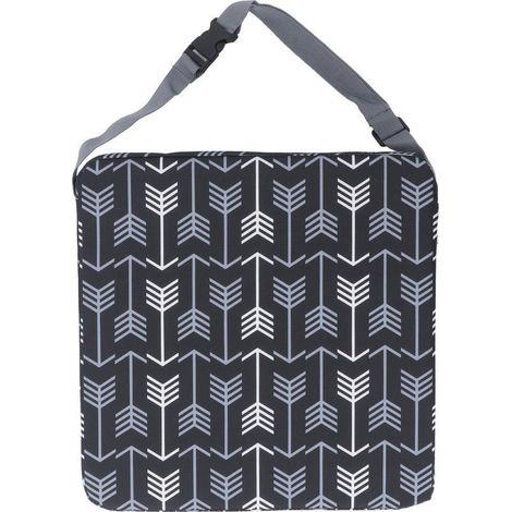 Sieuge enfant ergonomique Seat Booster Cushion en mousse haute densité imperméable avec repose-tête lavable pour voiture - Noir / Blanc Arrow (1/5)