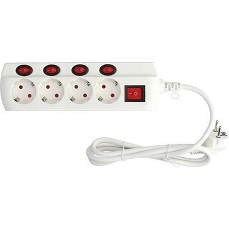 Base multiple 4T avec multi-interrupteur (3x1,5mm) 1,5M (1/2)